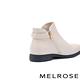 短靴 MELROSE 美樂斯 簡約質感M字釦鬆緊帶拼接牛皮厚底短靴－白 product thumbnail 4