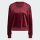 ADIDAS VELVET SWEAT 三葉草 女長袖上衣-酒紅-IL5745 product thumbnail 3