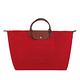 LONGCHAMP LE PLIAGE系列短把折疊手提旅行袋(大/紅) product thumbnail 2