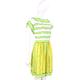 BOUTIQUE MOSCHINO 檸檬黃綠拼接條紋短袖洋裝 product thumbnail 3