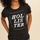 HCO Hollister 經典刺繡文字短袖T恤(女)-黑色 product thumbnail 3