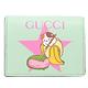 GUCCI Bananya 聯名款櫻餅香蕉貓咪印花釦式零錢小短夾(薄荷綠) product thumbnail 2