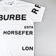 BURBERRY HORSEFERRY字母LOGO印花設計棉質寬鬆短袖T恤(男裝/白x黑字) product thumbnail 3
