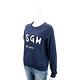 MSGM SCOOP NECK 品牌人氣款深藍色字母棉質運動衫 product thumbnail 4