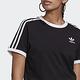 Adidas 3 Stripes Tee GN2900 女 短袖 上衣 T恤 運動 休閒 柔軟 棉質 國際尺寸 黑 product thumbnail 4