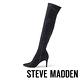 STEVE MADDEN-LACIE尖頭拉鍊高跟過膝靴-絨黑 product thumbnail 4