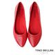 【TINO BELLINI 貝里尼】巴西進口尖頭菱格平底鞋FWBV034-2(紅色) product thumbnail 3