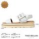TINO BELLINI 歐洲進口全真皮雙寬帶厚底涼鞋FSNT014(銀白) product thumbnail 2