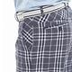 【Lynx Golf】男款彈性舒適格紋口袋出芽設計平口休閒短褲-深藍色 product thumbnail 7