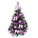 摩達客 幸福3尺(90cm)一般型裝飾綠聖誕樹(飾品組-銀紫色系/不含燈) product thumbnail 2