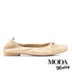 平底鞋 MODA MODAY  日常舒適牛皮方圓楦平底鞋－杏咖 product thumbnail 3