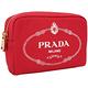 PRADA Canvas 牛仔帆布化妝包(紅色) product thumbnail 3