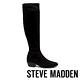 STEVE MADDEN-JESTIK經典素面麂皮長靴-黑色 product thumbnail 5