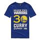 NBA-Stephen Curry勇士隊經典背號滿版印花短T-藍 (男) product thumbnail 2