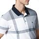 【Lynx Golf】男款吸濕排汗斜紋方格山貓胸袋款短袖POLO衫-深藍色 product thumbnail 6