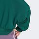 Adidas Gradient Hoodie IR6043 女 連帽 上衣 短版 帽T 經典 三葉草 休閒 寬鬆 綠 product thumbnail 5