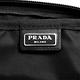 PRADA VELA系列經典三角LOGO牛皮飾邊尼龍萬用收納包(黑) product thumbnail 7