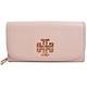 TORY BURCH BRITTEN 金屬立體大LOGO全皮革翻蓋長夾-粉膚色 product thumbnail 2