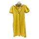 AIGNER 艾格納-刺繡LOGO V領素面POLO衫棉質連身洋裝-黃色M36號 product thumbnail 2