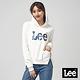 Lee 女款 大Logo拉鍊口袋長袖連帽厚T 白 product thumbnail 2