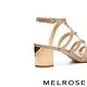 涼鞋 MELROSE 個性金屬鉚釘細帶牛漆皮高跟涼鞋－米 product thumbnail 4