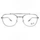 RayBan雷朋 復古雙槓圓潤方框 光學眼鏡/銀 黑#RB6485 2502-53mm product thumbnail 3