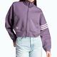 Adidas Tracktop 女 紫色 運動 休閒 立領 寬鬆 口袋 飛鼠袖 短版 外套 IP6507 product thumbnail 2