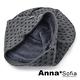 AnnaSofia 92側標三角續紋 保暖加厚針織貼頭毛帽(灰系) product thumbnail 5