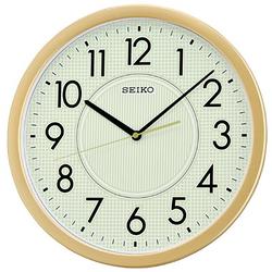 SEIKO 螢光滑動式秒針靜音掛鐘-金/36.1cm