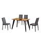 AT HOME - 木質設計4 尺餐桌椅組-一桌四椅 120x80x75cm product thumbnail 2