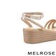 涼鞋 MELROSE 愜意編織交叉繫帶楔型高跟涼鞋－粉 product thumbnail 4