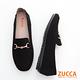 ZUCCA-環釦金屬皮革平底鞋-黑-z6902bk product thumbnail 4