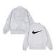 Nike 外套 NSW Reversible Varsity 女款 灰 黑 雙面穿 飛行夾克 鋪棉 寬鬆 風衣 DV7877-025 product thumbnail 3