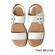 TINO BELLINI 歐洲進口全真皮雙寬帶厚底涼鞋FSNT014(銀白) product thumbnail 3