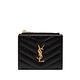 YSL 經典山形紋 釦式薄款短夾 五卡 (黑色 x 金字) Monogram Saint Laurent product thumbnail 2