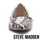 STEVE MADDEN-ESTER蛇紋鉚釘尖頭側空平底鞋-白色 product thumbnail 3