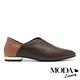 低跟鞋 MODA Luxury 內斂時尚雙色拼接羊皮尖頭低跟鞋－咖 product thumbnail 3