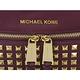 MICHAEL KORS RHEA ZIP金字鉚釘軟式牛皮雙夾層後背包(小/梅紅) product thumbnail 5