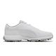 Puma 高爾夫球鞋 Drive Fusion Tech 男鞋 白 有釘 皮革 Golf 19243004 product thumbnail 3