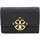 TORY BURCH Miller 雙T鏤空標誌荔枝牛皮卡片夾/零錢包(黑色) product thumbnail 2