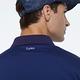 【Lynx Golf】男款內刷毛保暖個性線條感經典山貓織標長袖POLO衫-深藍色 product thumbnail 7