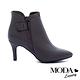 短靴 MODA Luxury 自信態度異材質拼接設計尖頭短靴－灰 product thumbnail 3