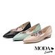 低跟鞋 MODA Luxury 簡約純色羊皮尖頭低跟鞋－粉 product thumbnail 7