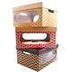 神綺町 日本 DIY點點透明視窗牛皮收納盒2入辦公收納紙箱 紙盒 儲物盒 收納箱 product thumbnail 2