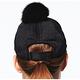 【Lynx Golf】女款日本進口布料花紋造型遮陽時尚毛球帽馬球帽可調節式球帽-黑色 product thumbnail 8