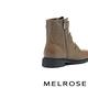 短靴 MELROSE 美樂斯 率性沉穩純色三寬帶牛皮低跟短靴－綠 product thumbnail 4