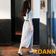 翻領蝴蝶結綁帶短袖洋裝 (藍色)-ROANN product thumbnail 2