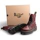 Dr.Martens JADON-8孔側拉鍊厚底亮皮馬汀靴-男款女款-櫻桃紅 product thumbnail 3