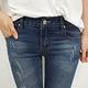 正韓 刷色磨損彈性貼腿窄管-(水洗藍)100%Korea Jeans product thumbnail 3