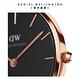 Daniel Wellington DW 手錶 Petite Cornwall 32mm寂靜黑織紋錶-黑錶盤-玫瑰金框 DW00100215 product thumbnail 4